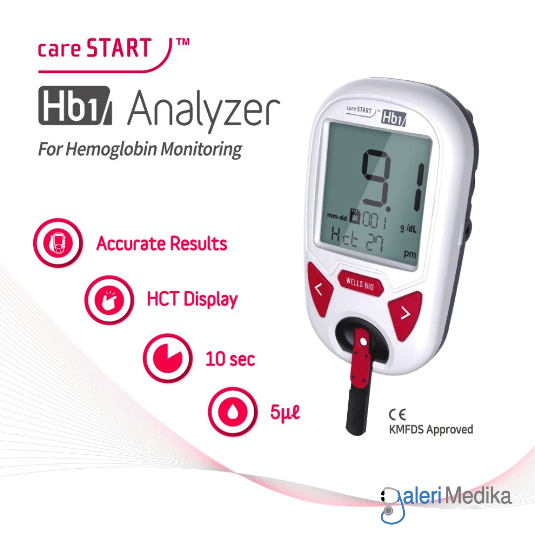 Strip Hb Hemoglobin CareStart Hb1 Analyzer Isi 25 pcs Strip Hb Hemoglobin CareStart Hb1 Analyzer Isi 25 pcs