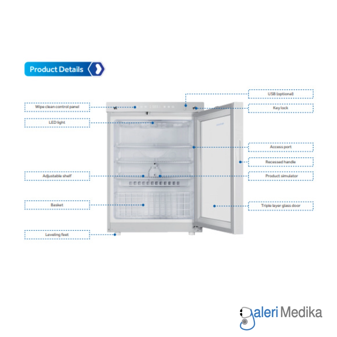 Kulkas Farmasi 130 Liter Haier HYC-130FD Pharmaceutical Refrigerator Single Solid Door