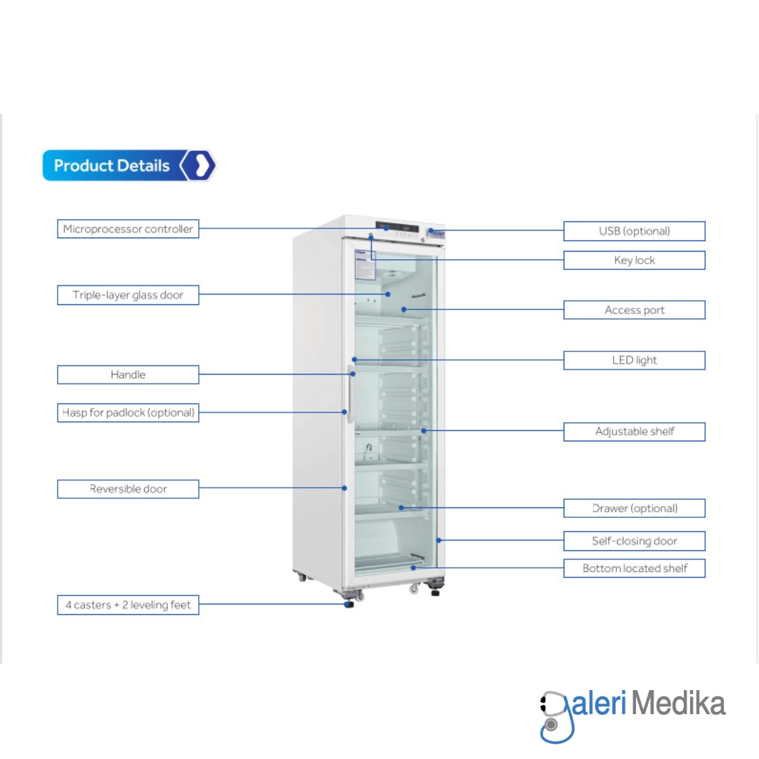 Kulkas Farmasi 461 Liter Haier HYC-461FD Pharmaceutical Refrigerator Single Solid Door Kulkas Farmasi 461 Liter Haier HYC-461FD Pharmaceutical Refrigerator Single Solid Door