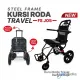 SPIRIT Kursi Roda Travel PORTABLE + HANDLE Lipat Tipis Roda All Terrain Wheelchair FSJ05 SPIRIT Kursi Roda Travel PORTABLE + HANDLE Lipat Tipis Roda All Terrain Wheelchair FSJ05