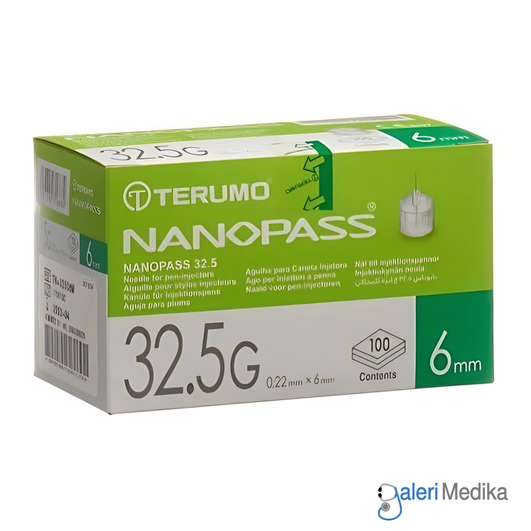 Terumo Nanopass Jarum Insulin 32.5G 4mm Terumo Nanopass Jarum Insulin 32.5G 4mm