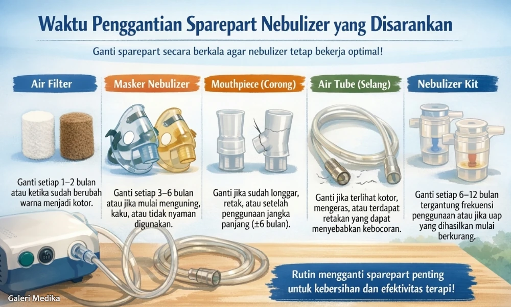 sparepart nebulizer omron original