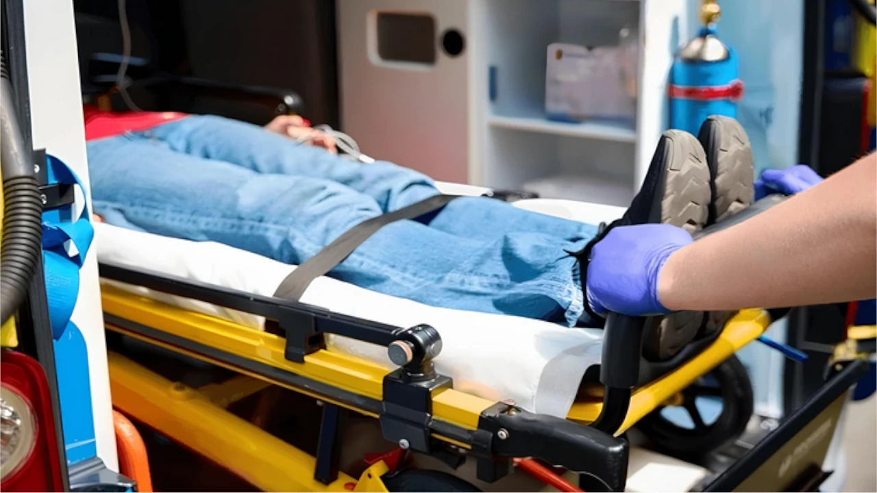 Brankar Ambulans GEA YDC 3FWF Stretcher For Ambulance